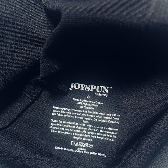Joyspun Black Maternity Yoga Back Wire-Free Nursing Bra Seamless Sz Small NWT - Picture 5 of 6